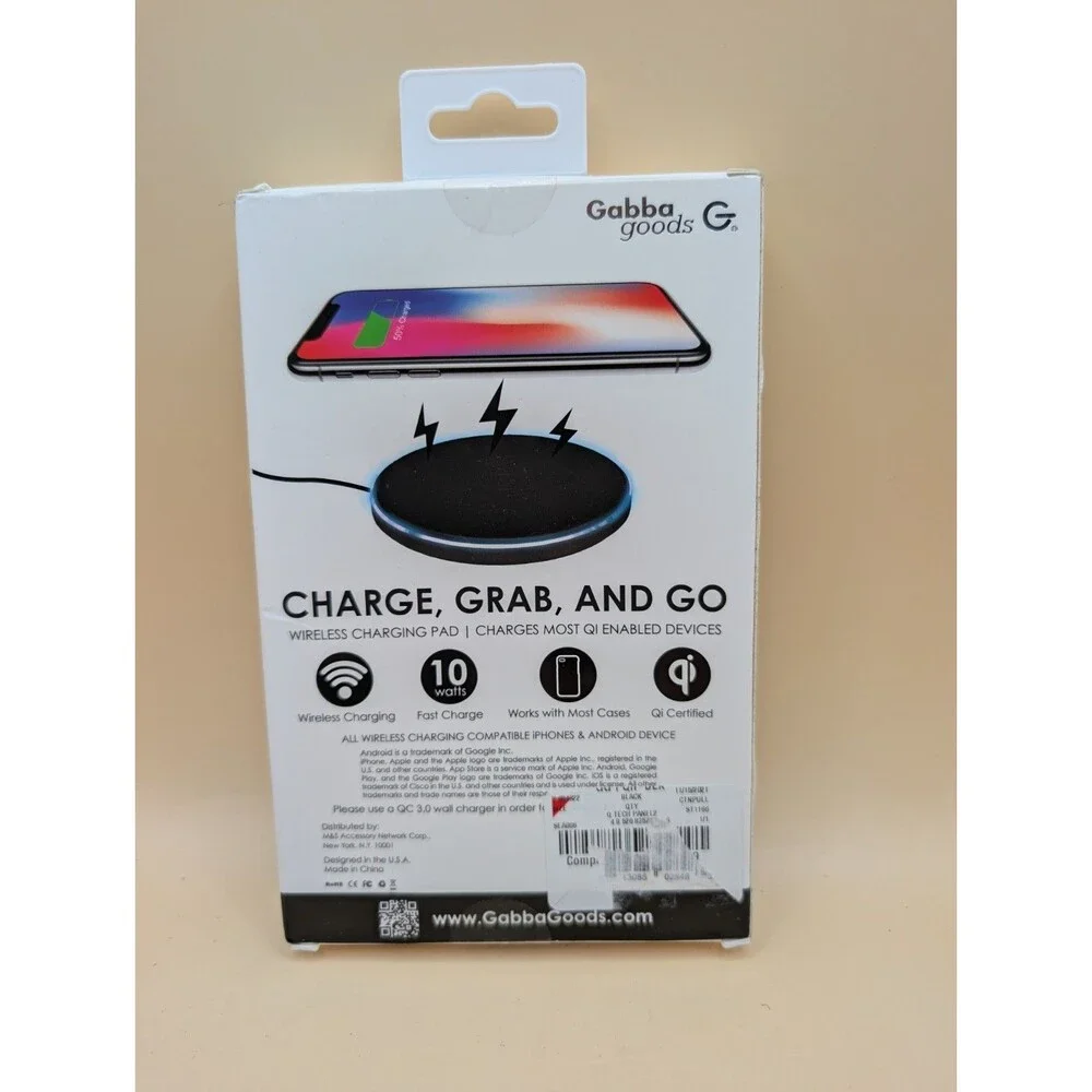 Gabba Goods 10W Qi Wireless Charging Pad Rose Gold Apple Samsung Fast Charge